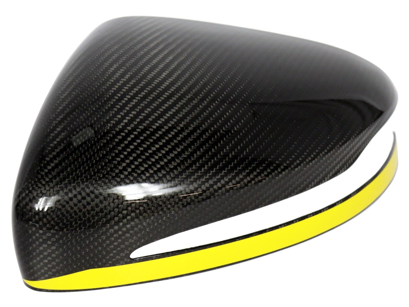 Carbon Fiber Mirror Covers With Yellow Stripes for Mercedes-Benz G-Class W463A